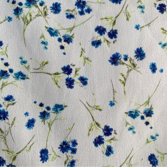 French Connection Kiva Crepe Tiered Mini Dress – Icy Blue Floral – Size 4 (NWT) - Picture 14 of 14